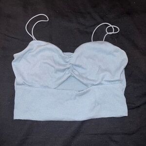 blue crop top with cutout, Urban Outfitters size Medium